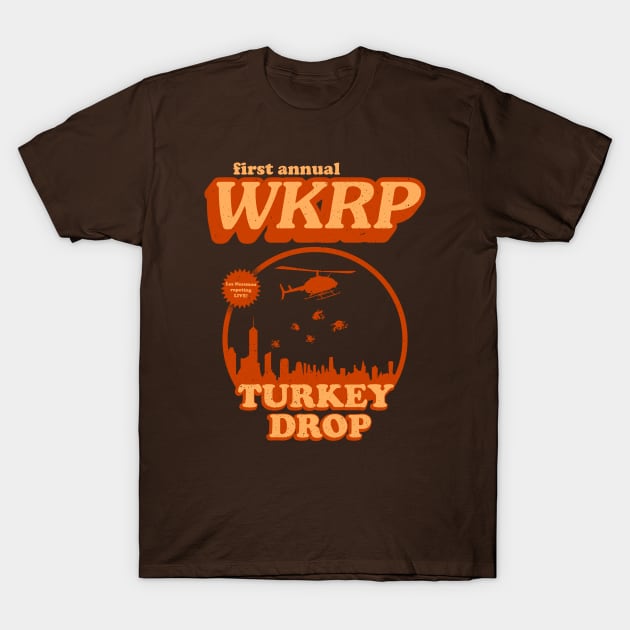 WKRP Turkey Drop T-Shirt by OniSide